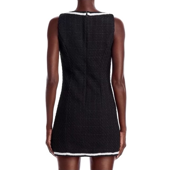 NWT Aqua X Liat Baruch Tweed Square Neck Mini Dress Size M - Picture 3 of 15